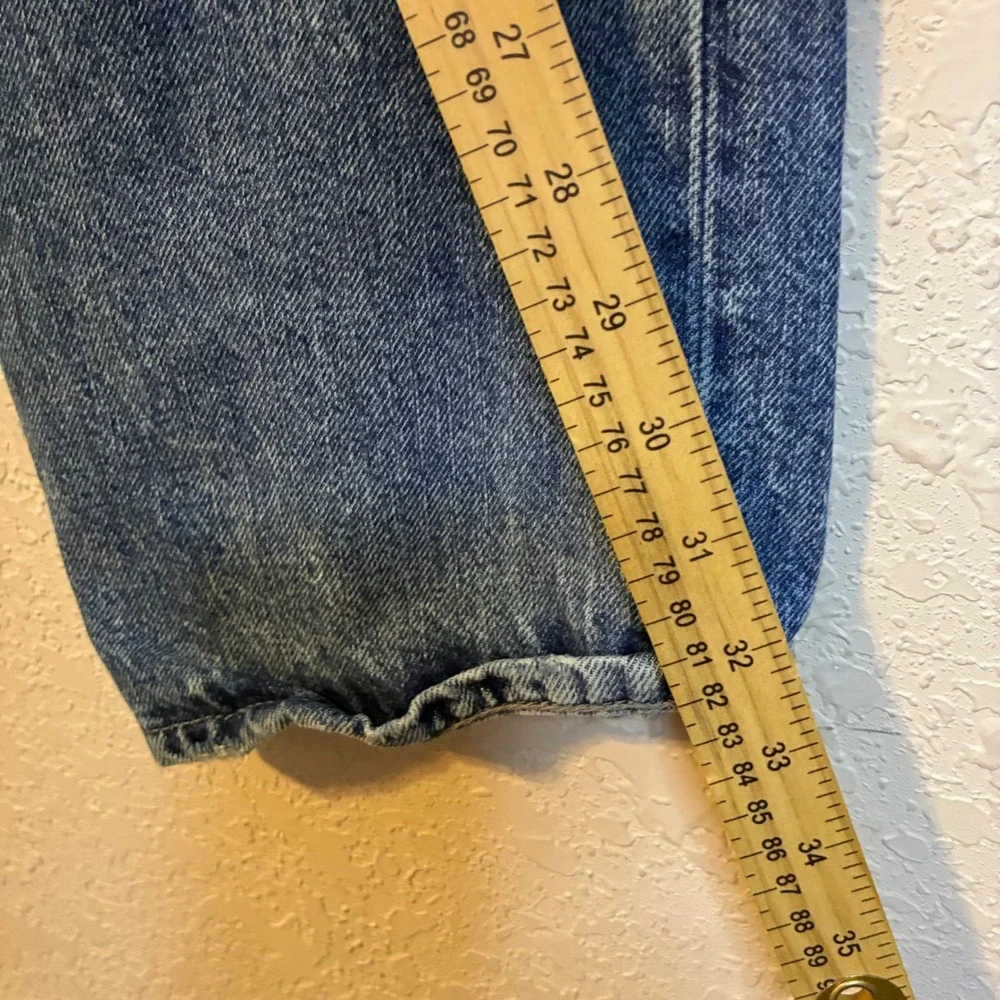 True Religion Ricky Relaxed Straight Distressed Blue Denim Jeans Mens Size 28x32